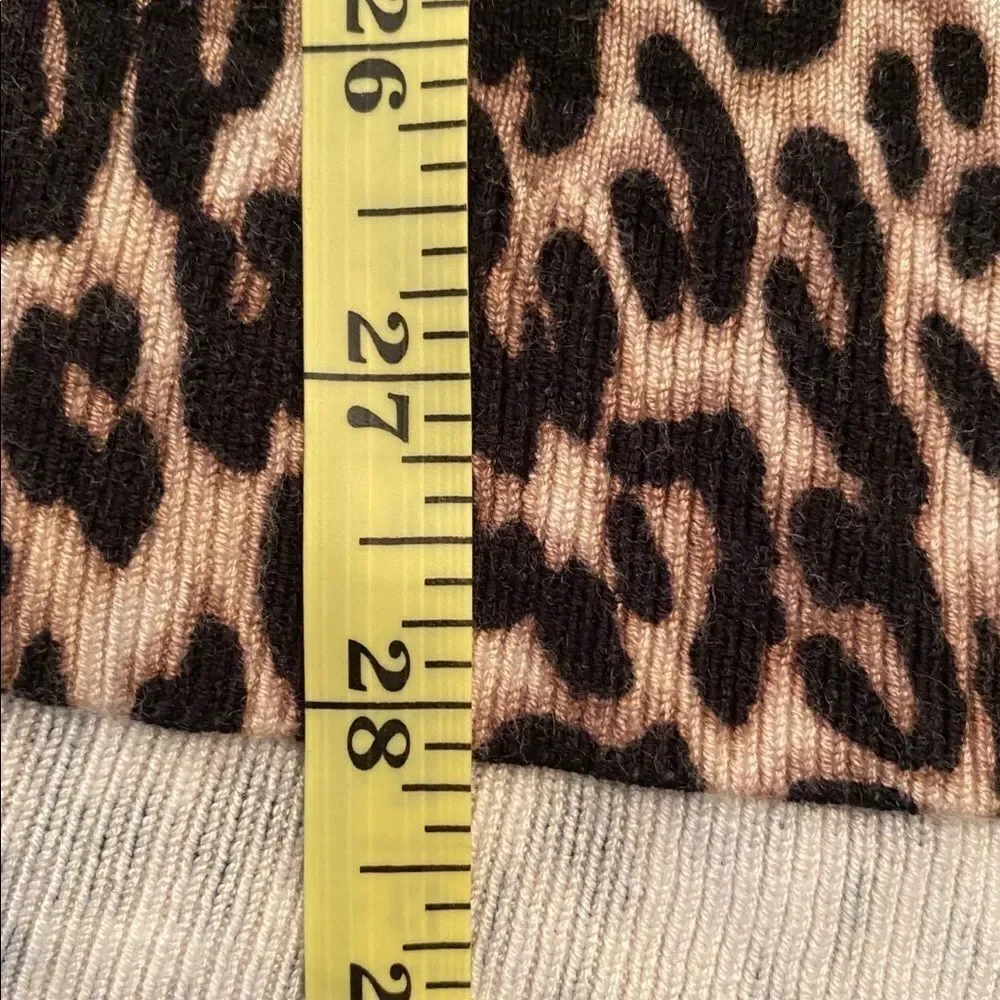 NWT *Cable & Gauge* 2X Super-Soft! Cheetah Sweater Zip Neck
